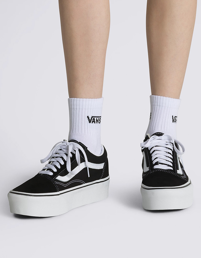 VANS 3 Pack Womens Classic Half Crew Socks image number 1