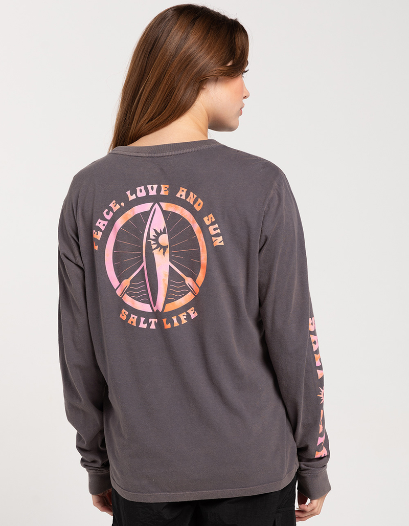 SALT LIFE Peace Love & Sun Womens Boyfriend Long Sleeve Tee image number 0
