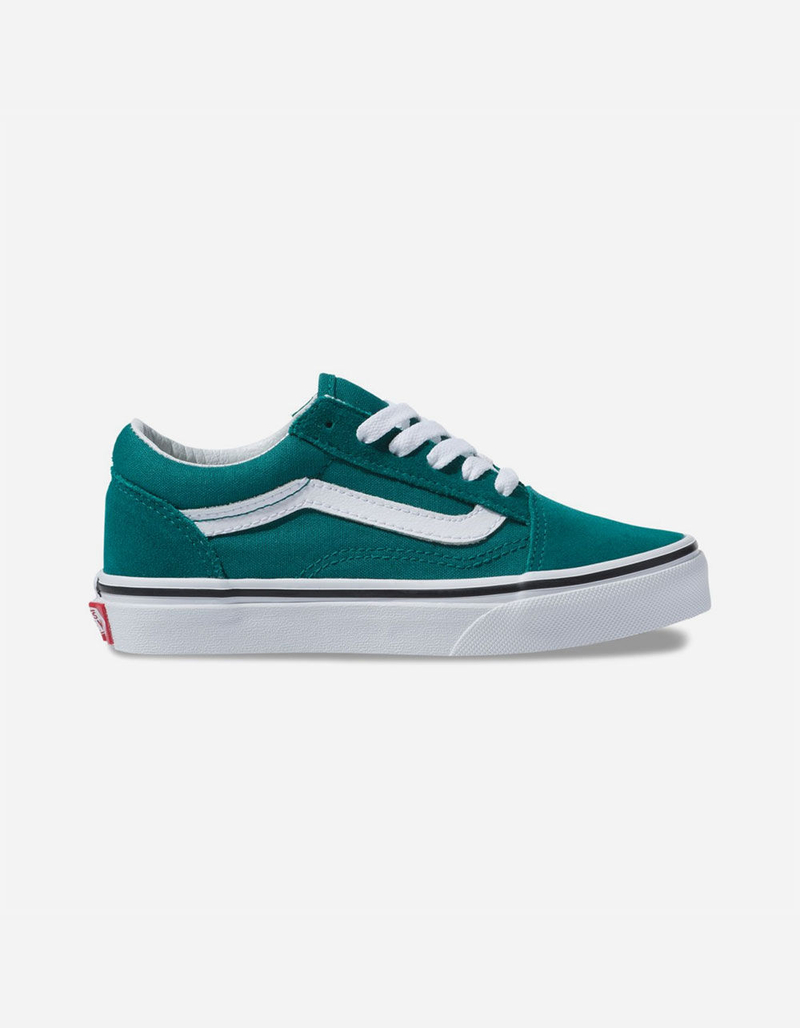 VANS Old Skool Quetzal Green & True White Kids Shoes image number 0