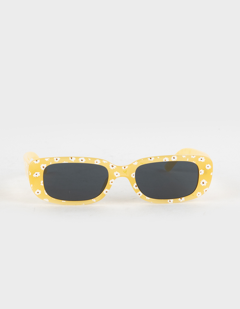 RSQ Daisy Printed Rectangle Sunglasses image number 1