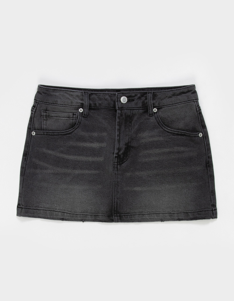RSQ Womens Low Rise Denim Mini Skirt - WASHED BLACK