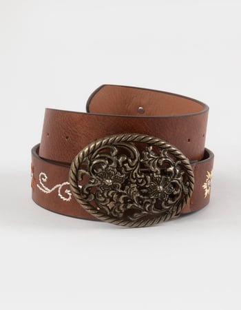 Embroidered Boho Womens Belt Primary Image