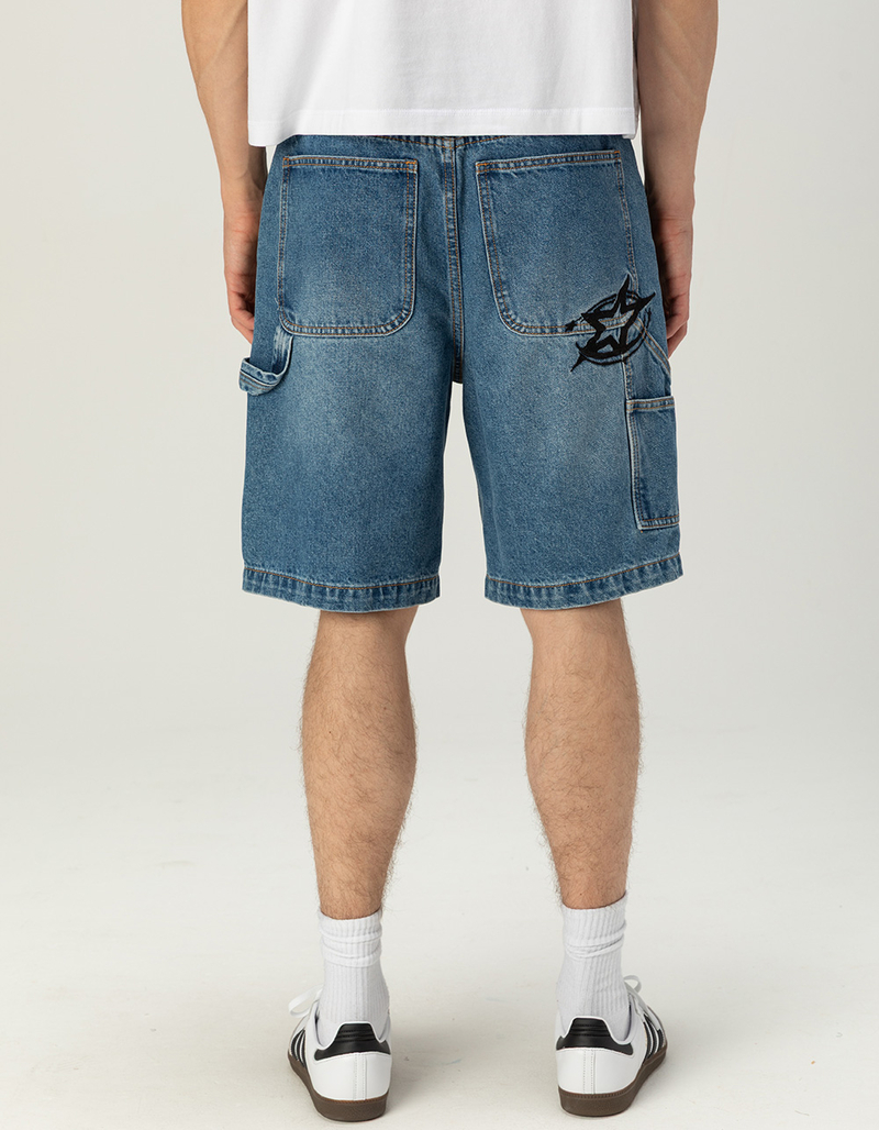 RSQ Mens Loose Embroidered Carpenter Jorts image number 0