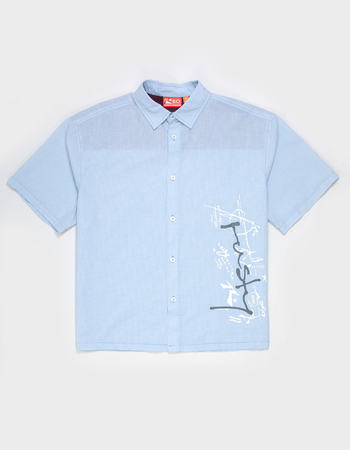 RUSTY Crisis Mens Crop Button Up Shirt Primary Image