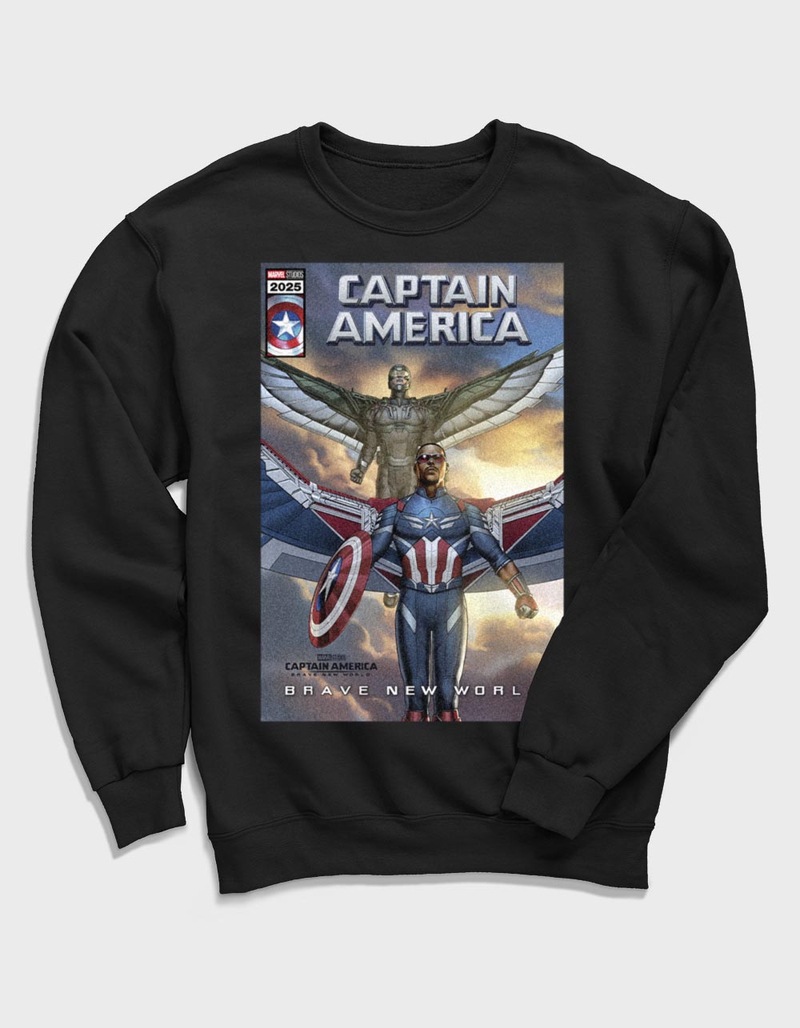 CAPTAIN AMERICA Brave New World Comic Book Falcon And Captain Unisex Crewneck Sweatshirt image number 0