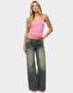 EDIKTED Noor Distressed Low Rise Baggy Jeans image number 4