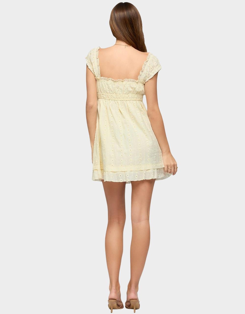 EDIKTED Eyelet Ruffle Babydoll Mini Dress image number 2