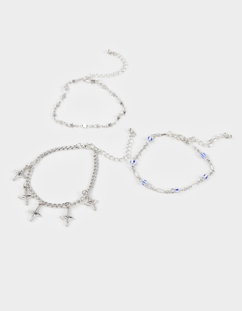 FULL TILT 3 Pack Beaded Star Bracelets image number 0