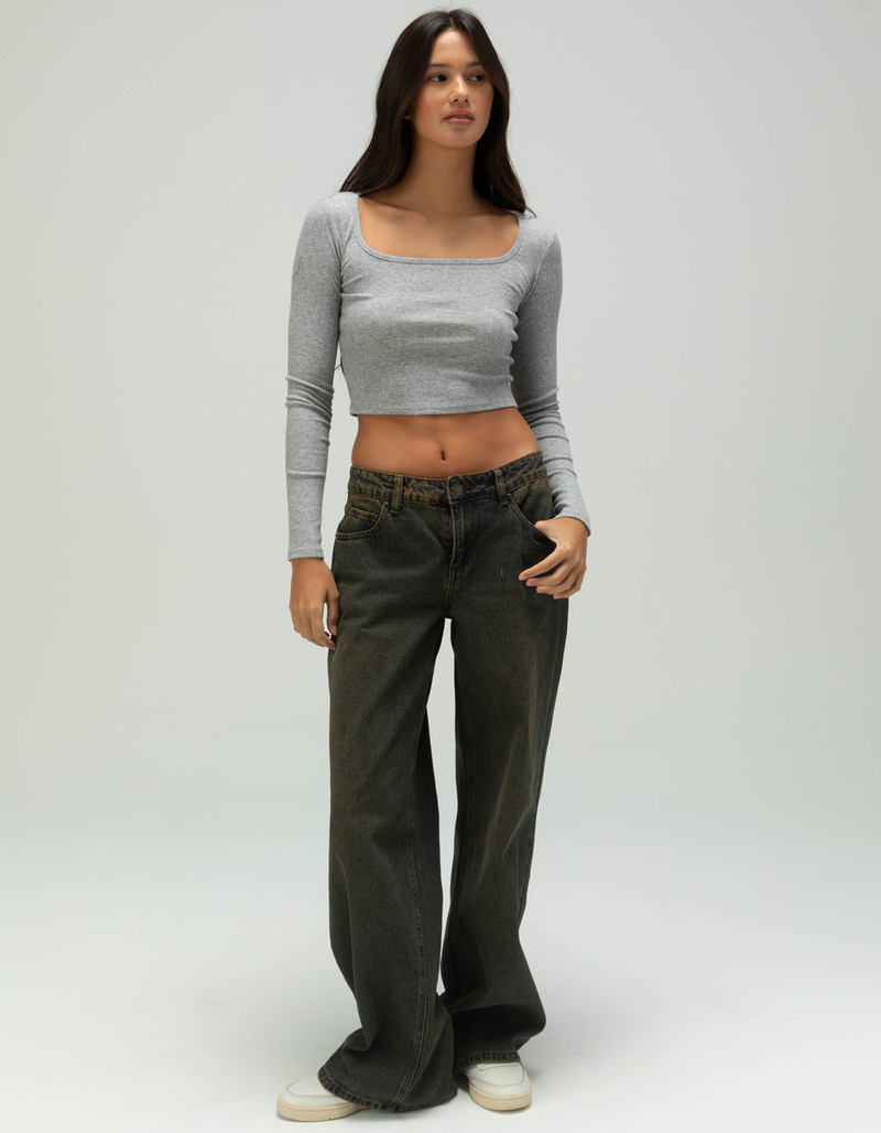 TILLYS Square Neck Womens Long Sleeve Tee image number 1