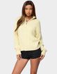 EDIKTED Sarie Cable Knit Quarter Zip Sweater image number 1