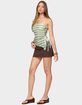 EDIKTED Sari Striped Strapless Asymmetric Top image number 4
