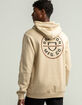 BRIXTON Crest Mens Sand Hoodie image number 3