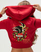 ED HARDY Eagle Tiger Womens Zip-Up Rhinestone Hoodie image number 2