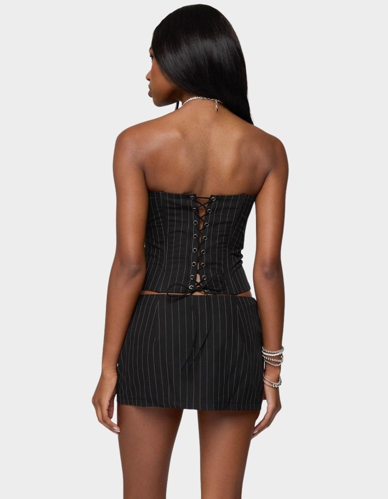 EDIKTED Maeve Pinstripe Strapless Corset image number 2