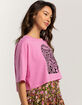 HURLEY World Of My Own Womens Cropped Boyfriend Tee image number 3