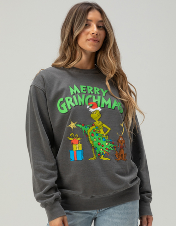 GRINCH Merry Grinchmas Womens Crewneck Sweatshirt Primary Image