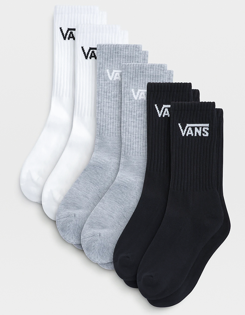 VANS 6 Pack Kids Classic Crew Socks image number 0
