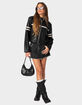 EDIKTED Rockstar Oversized Faux Leather Womens Jacket image number 3