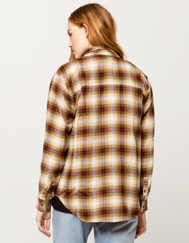 FULL TILT Boyfriend Red Womens Flannel Shirt image number 2