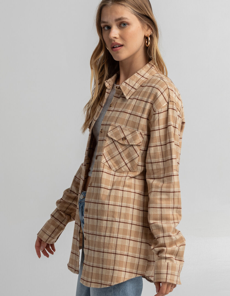 RSQ Womens Oversized Flannel Shirt image number 2