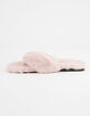 QUPID Faux Fur 3 Point Blush Womens Slipper Flip Flops image number 4
