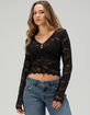 WEST OF MELROSE Womens Lace Cardigan image number 1