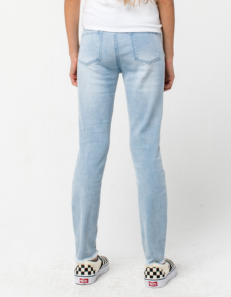 RSQ Cali High Rise Crop Light Wash Girls Skinny Jeans image number 3