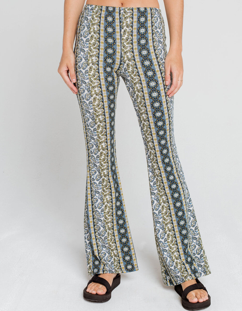 SKY AND SPARROW Paisley Womens Flare Pants image number 1