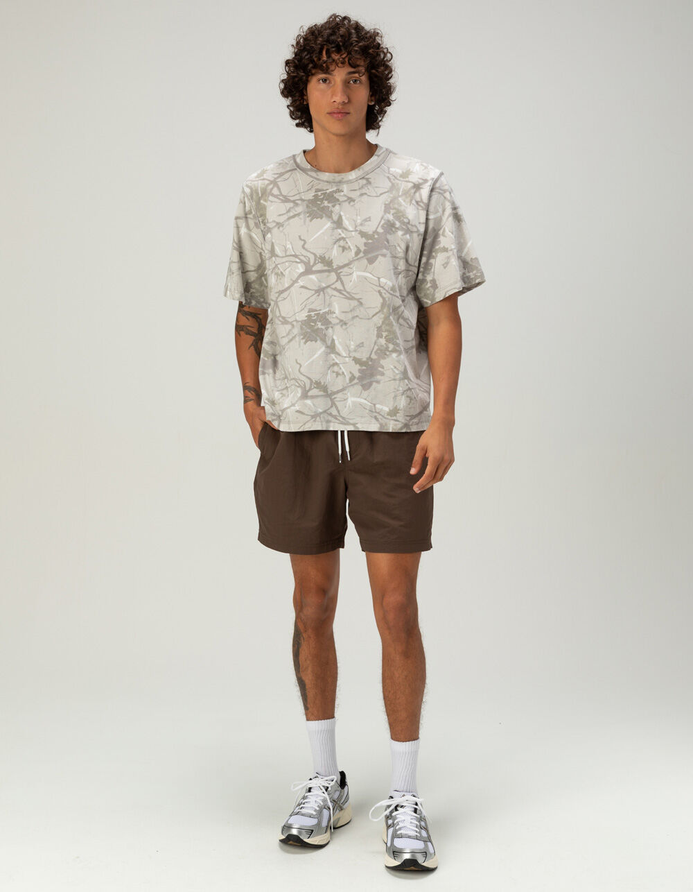 RSQ Mens Pull On Twill Shorts - OLIVE | Tillys