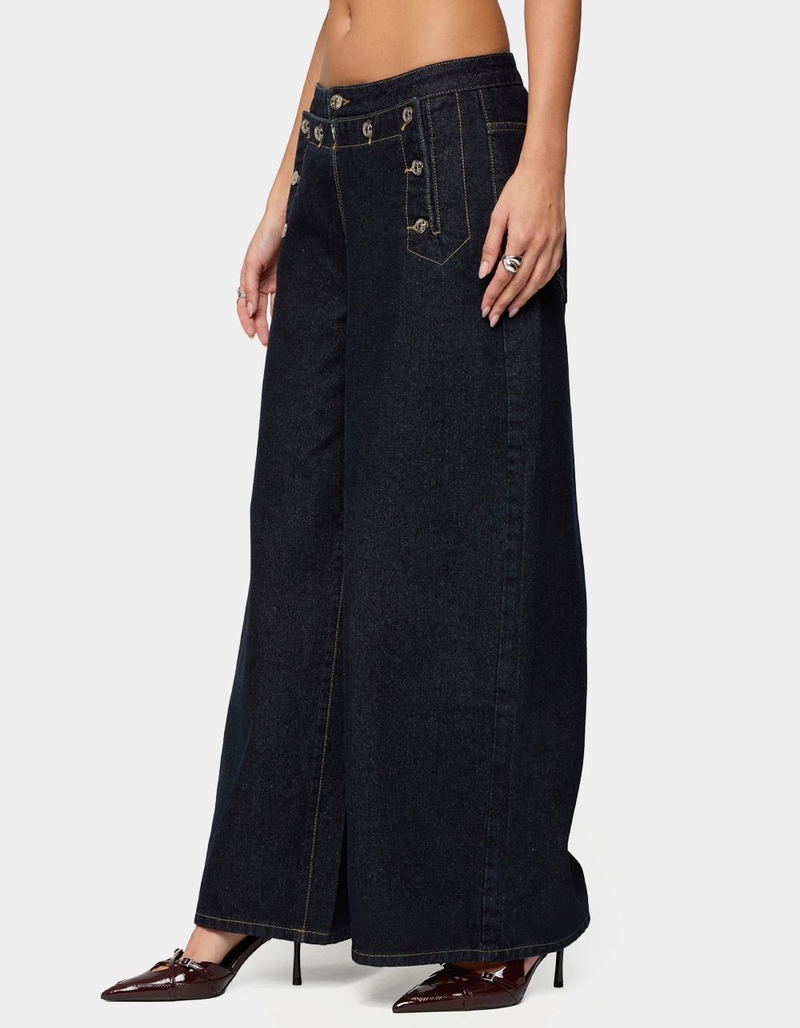 EDIKTED Frida Buttoned Low Rise Baggy Jeans image number 1