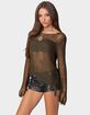 EDIKTED Asymmetric Open Knit Top image number 3