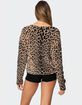 EDIKTED Leopard Printed V-Neck Cardigan image number 5