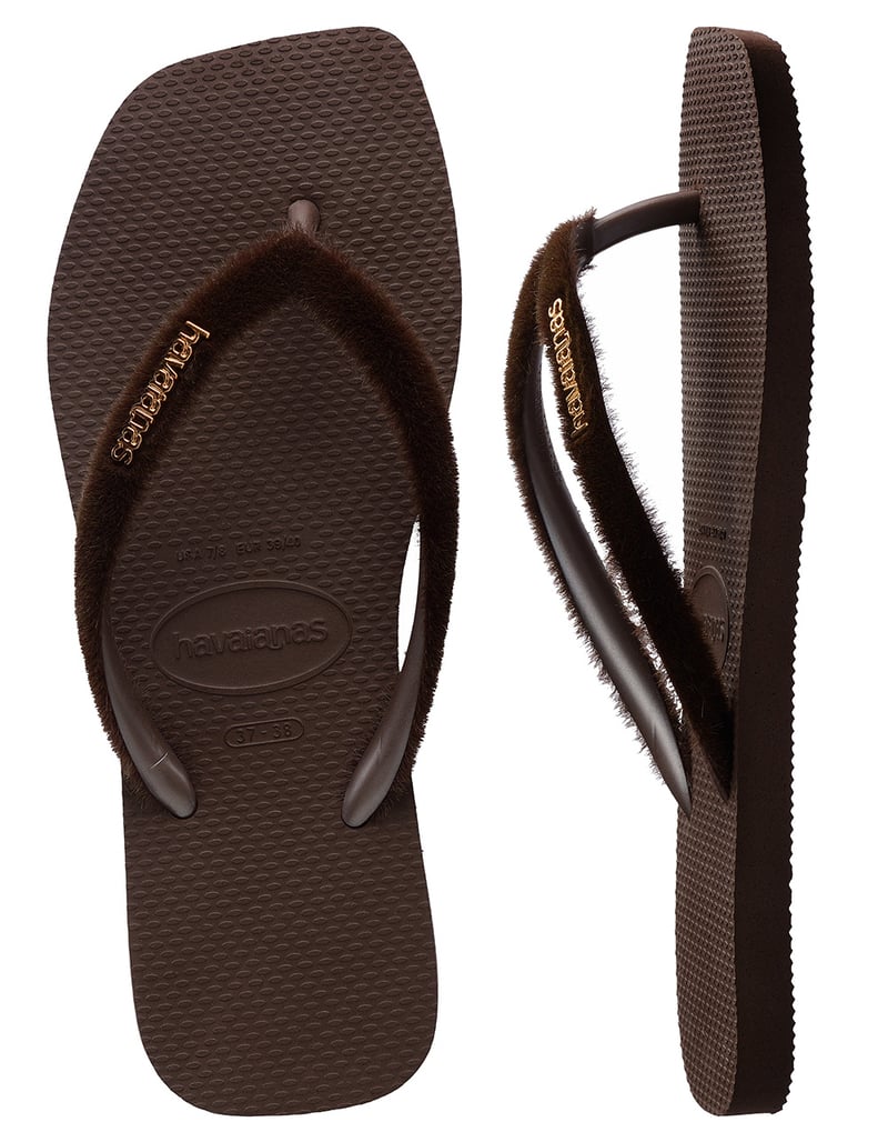 HAVAIANAS Plush Womens Slim Square Flip Flops image number 2