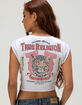 TRUE RELIGION Crystal Leopard Womens Ribbed Notch Baby Tee image number 3
