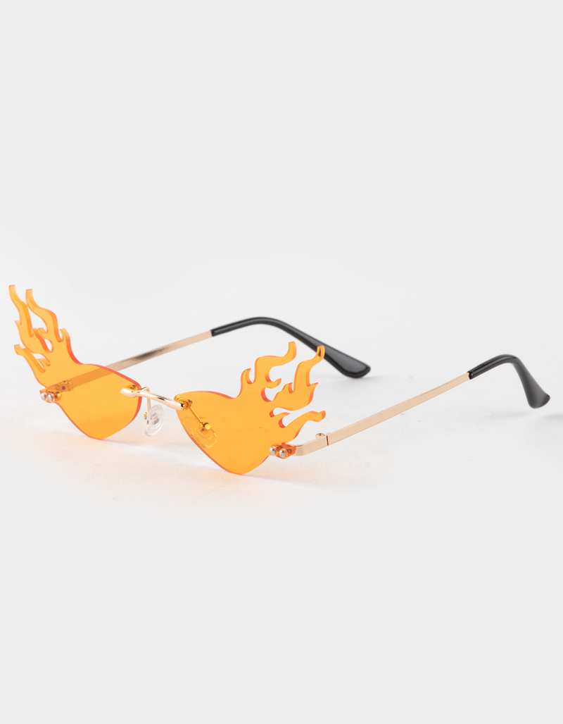 BLUE CROWN Flames Novelty Sunglasses image number 0
