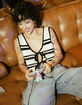 FULL TILT Tie Front Knit Womens Vest image number 1