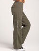 RSQ Womens Mid Rise Cargo Tape Pocket Twill Pants image number 3