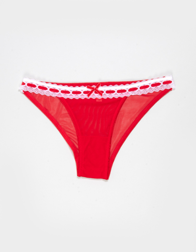 FULL TILT Ribbon Lace Trim Cheeky Panties image number 0