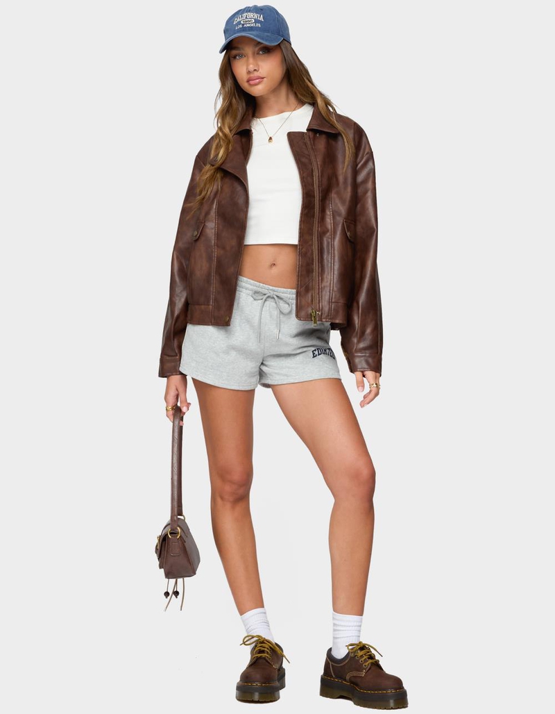 EDIKTED Ardella Oversized Faux Leather Jacket image number 4