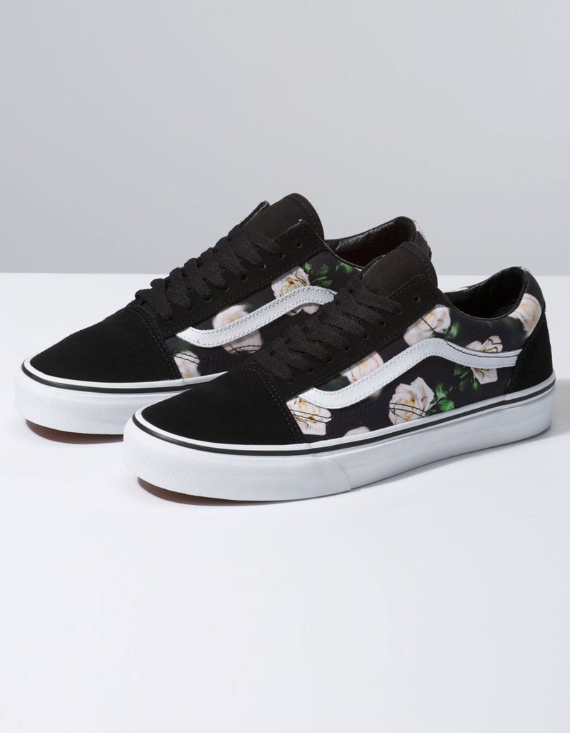 VANS Romantic Floral Old Skool Black & True White Womens Shoes image number 0