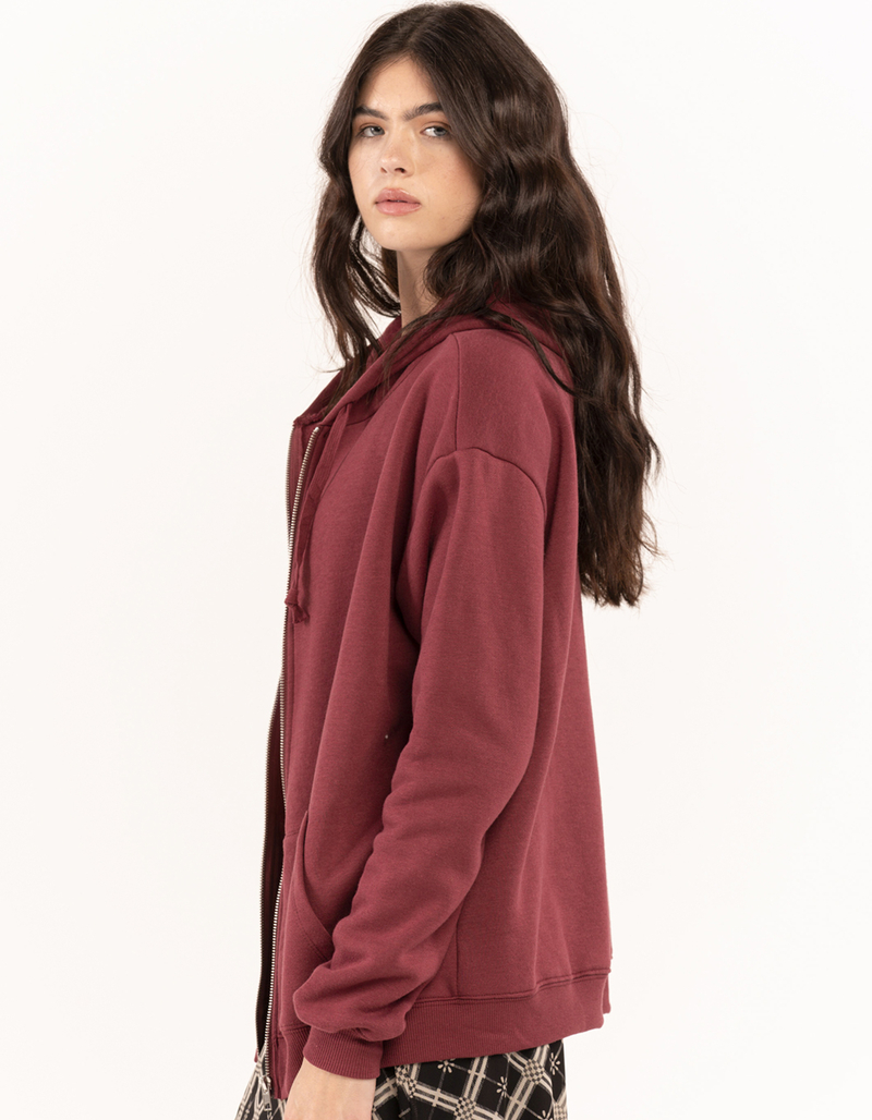 FULL TILT Essentials Womens Oversized Zip-Up Hoodie image number 1