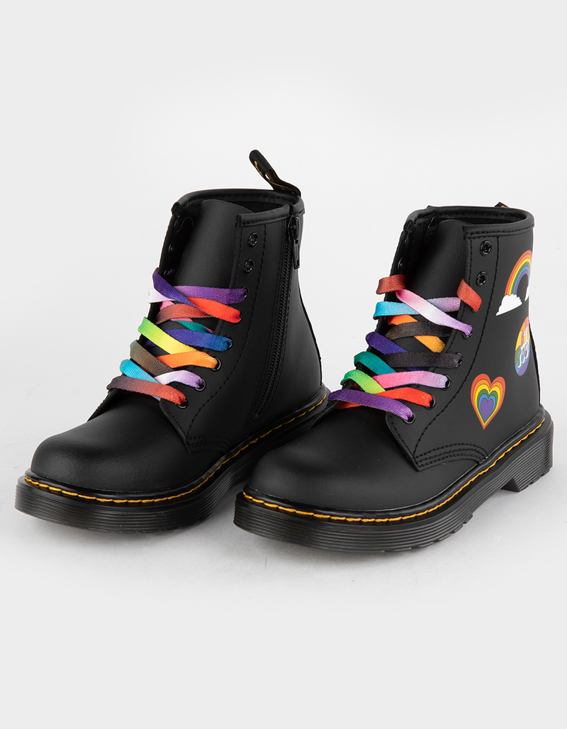 DR. MARTENS 1460 For Pride Leather Lace Up Kids Boots image number 0