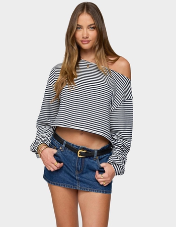 EDIKTED Aveline Off Shoulder Light Sweatshirt Primary Image