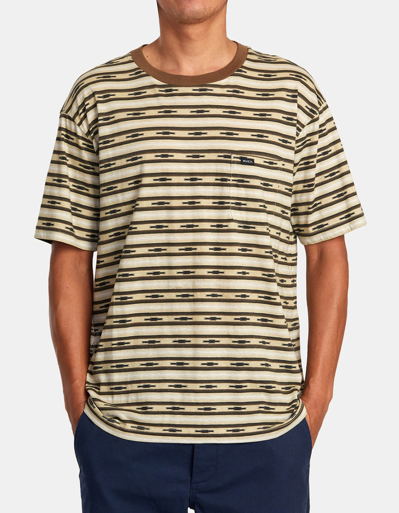 RVCA Tortuga Striped Mens Pocket Tee image number 1