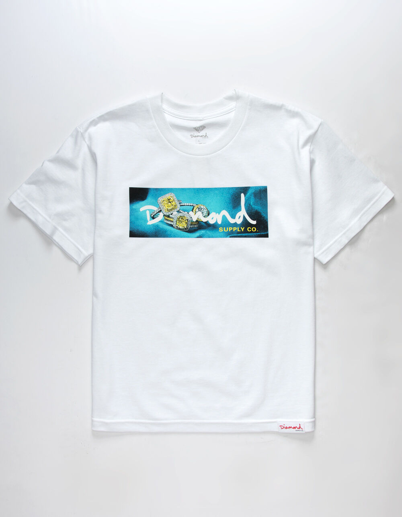 DIAMOND SUPPLY CO. Citrine Box Logo Boys T-Shirt image number 0