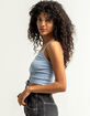 SKY AND SPARROW Cinch Front Womens Light Blue Cami image number 2