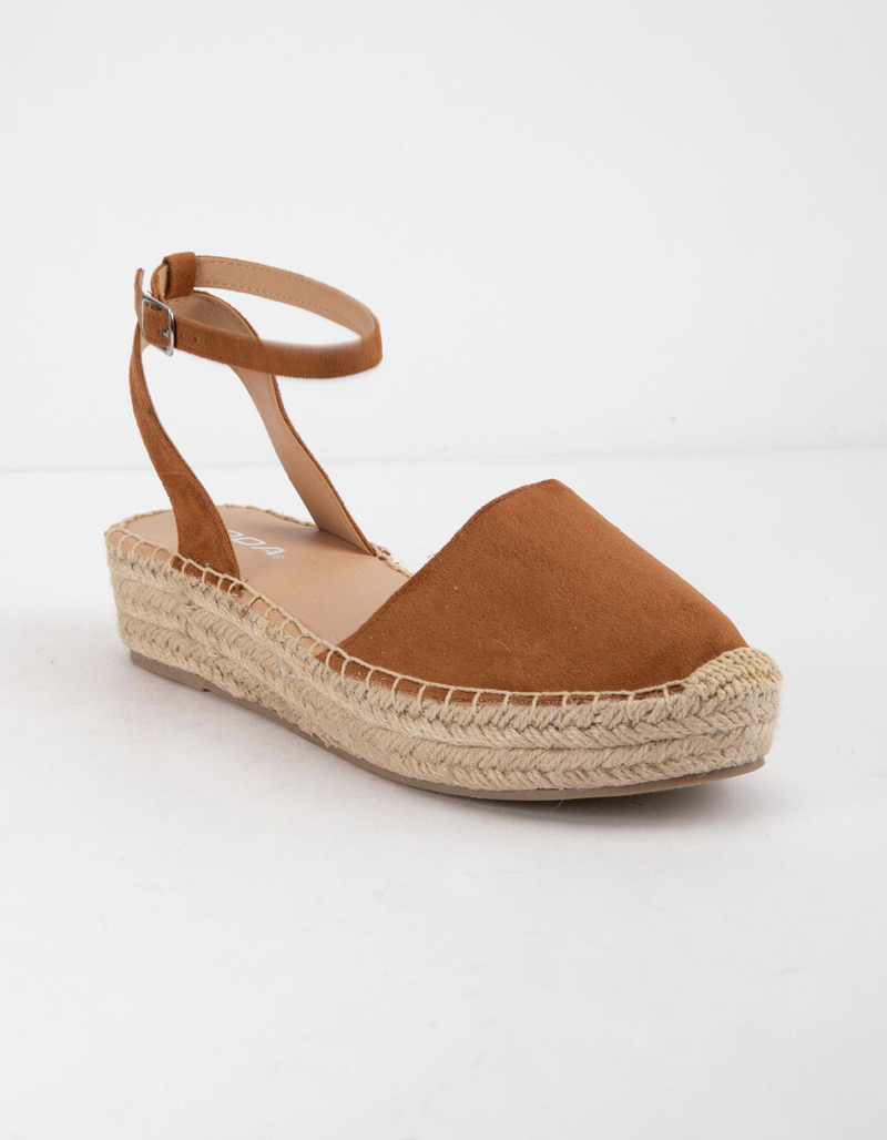 SODA Fiesta Tan Womens Espadrille Flatform Sandals image number 0