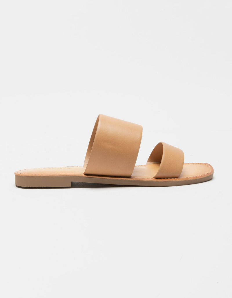 SODA Double Strap Womens Sand Slide Sandals image number 1