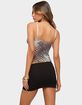 EDIKTED Ofira Zebra Printed Mesh Tank Top image number 3