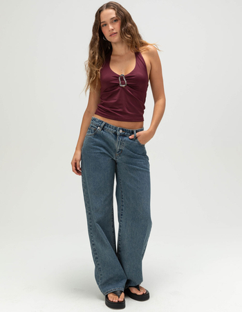 WEST OF MELROSE Womens Hardware Halter Top Alternative Image